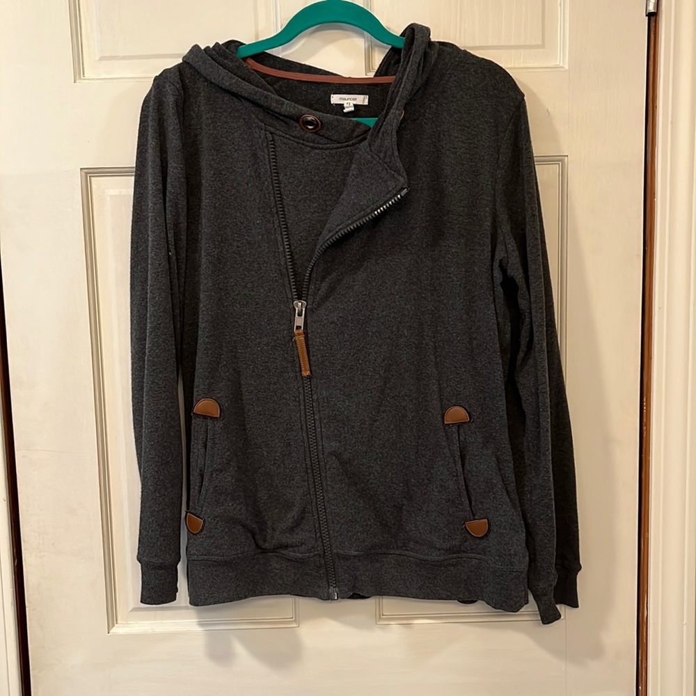Maurices Dark Gray Zipup Hoodie